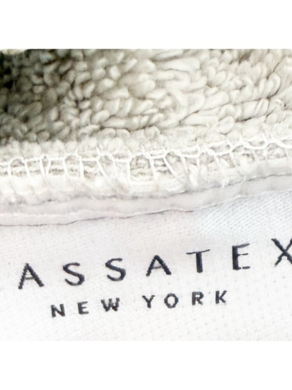 KASSATEX NEW YORK Turkish Cotton Robe in Light Grey S/M - Picture 5 of 7
